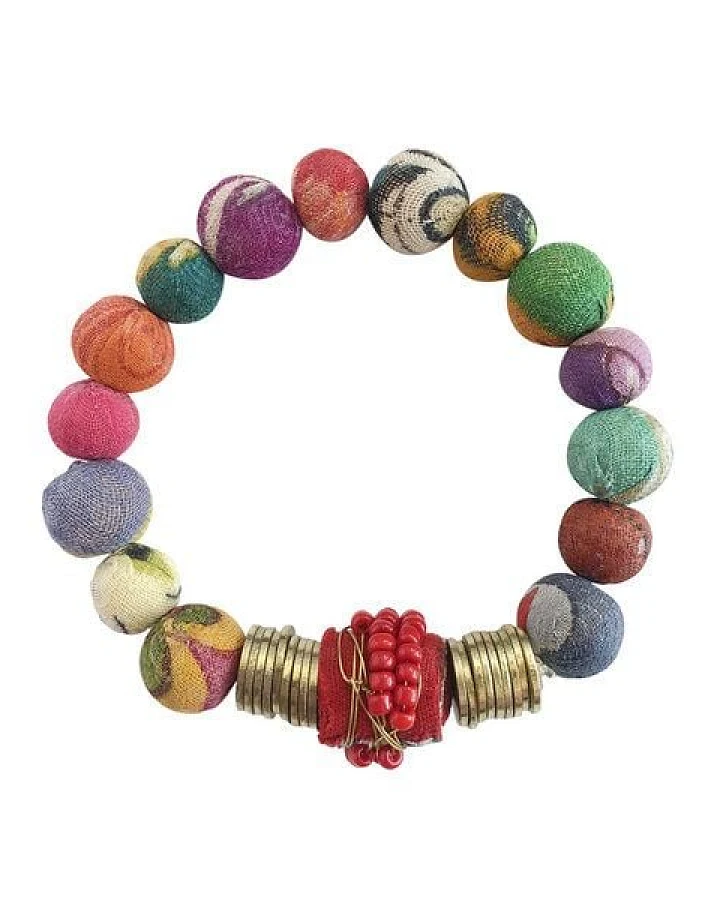 Worldfinds Kantha Armband Gilded Bobin