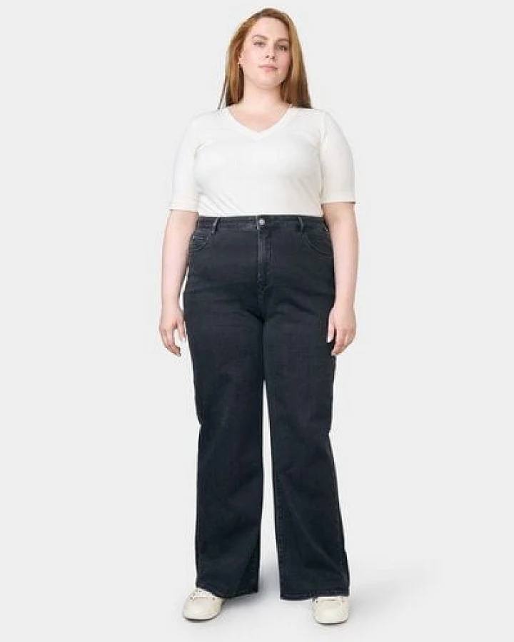 Damen Jeans DEW High Waist Flared DAWN Bio-Baumwolle Curvy