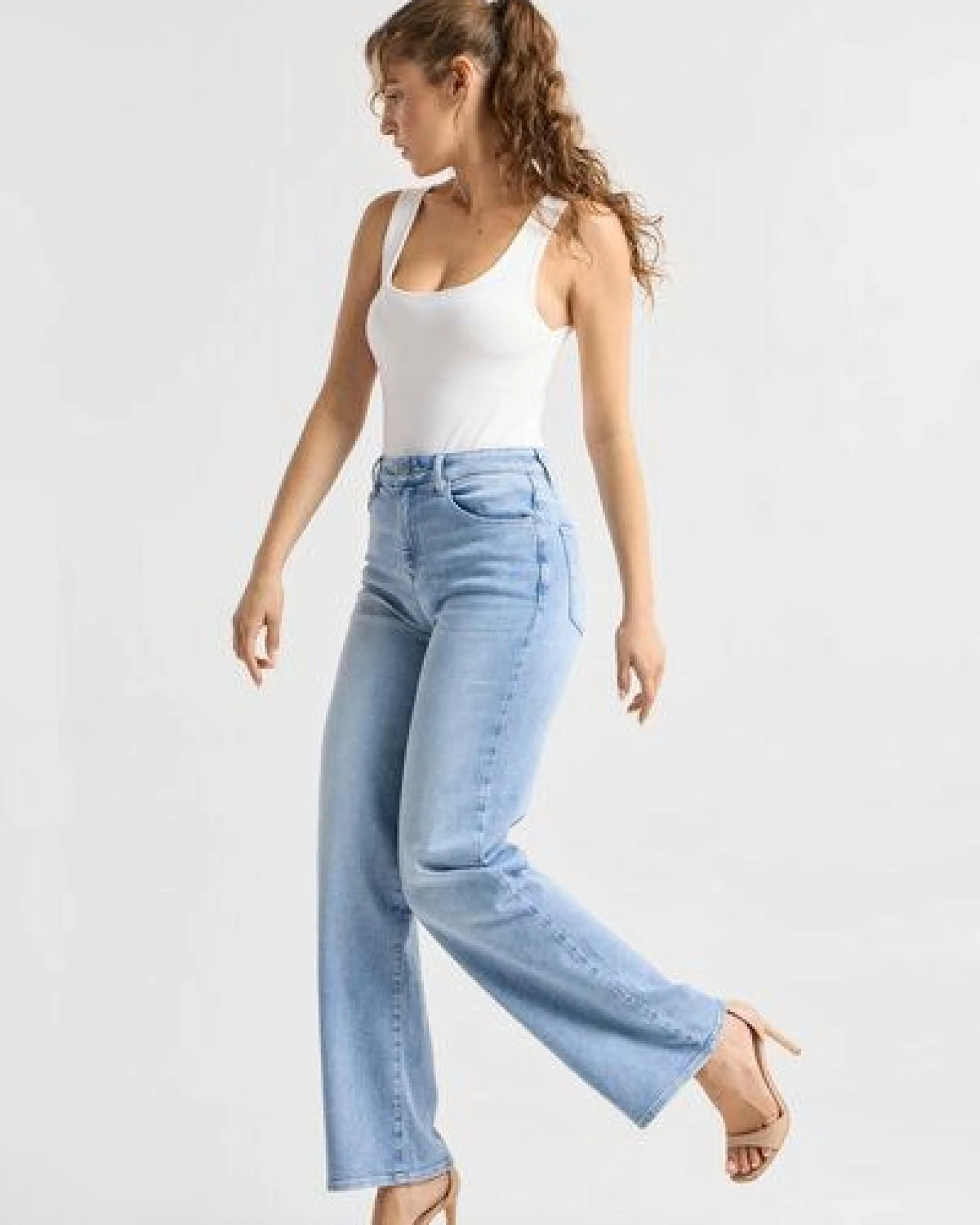Damen Jeans DEW High Waist Flared DAWN Bio-Baumwolle – Ansicht 4