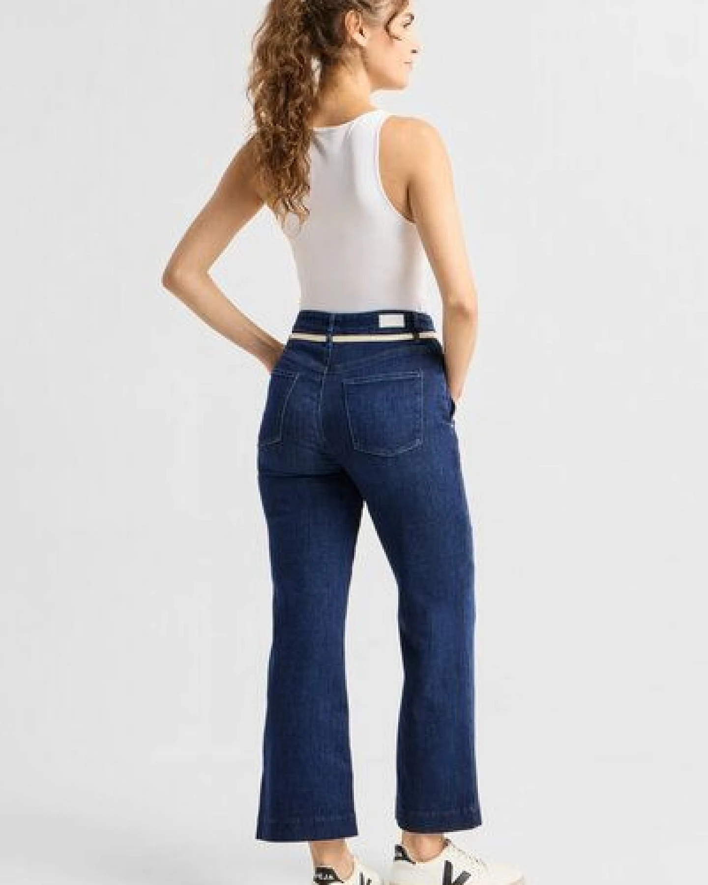 Damen Jeans DEW Flared High Waist French Pocket DAWN Bio-Baumwolle – Ansicht 3