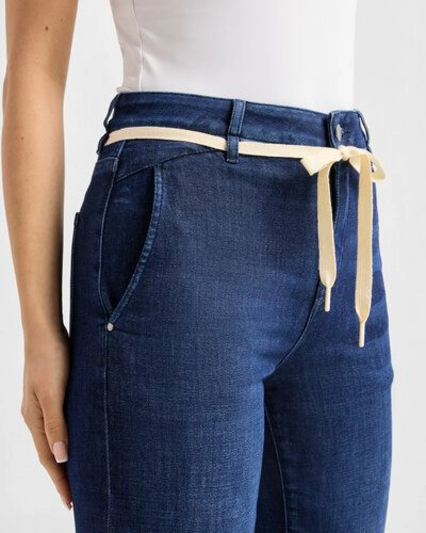 Damen Jeans DEW Flared High Waist French Pocket DAWN Bio-Baumwolle – Ansicht 4