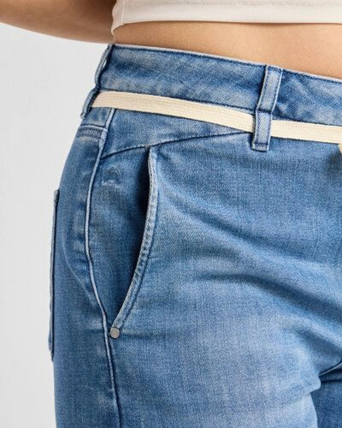 Damen Jeans DEW Flared High Waist French Pocket DAWN Bio-Baumwolle – Ansicht 4