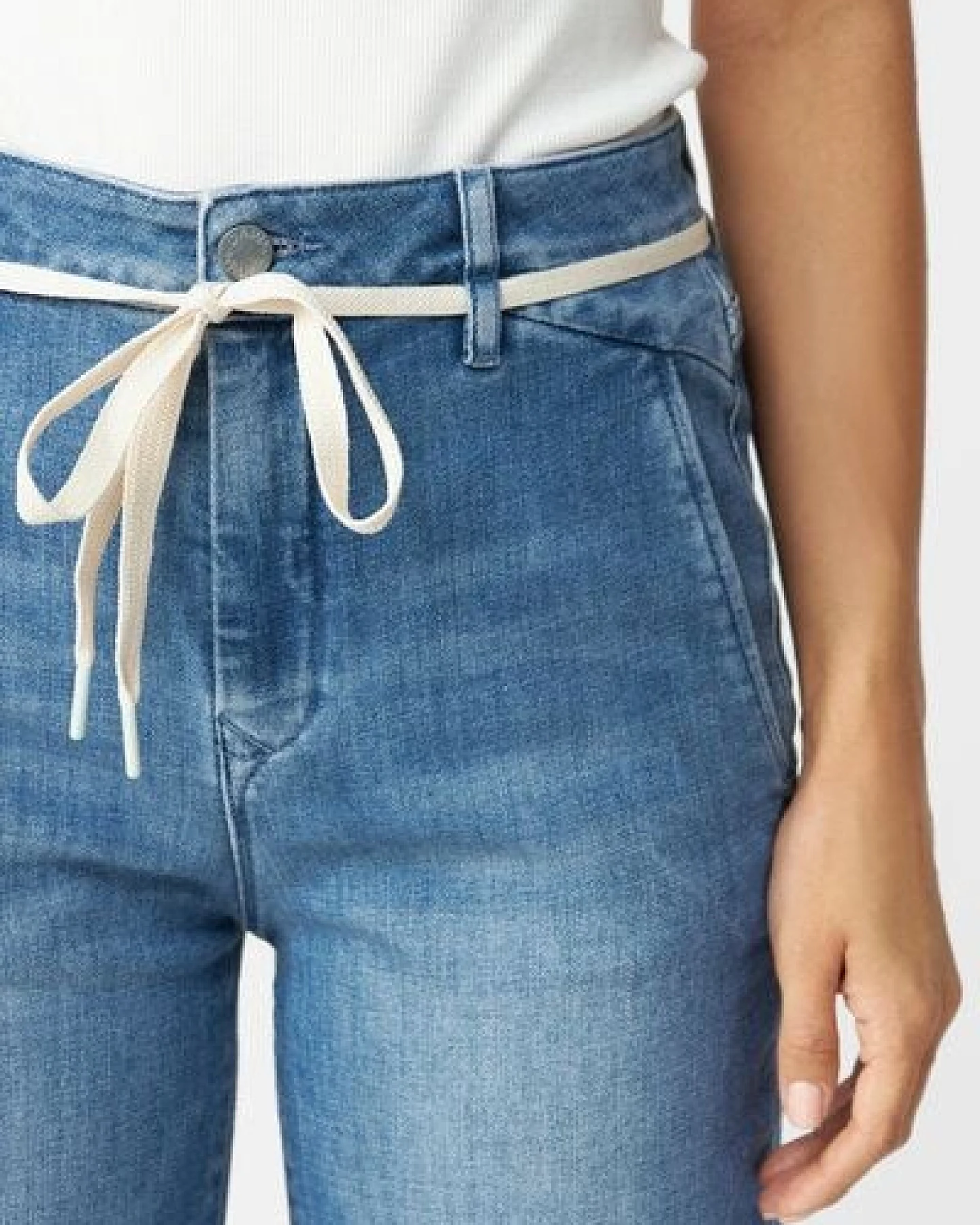 Damen Jeans DEW Flared High Waist French Pocket DAWN Bio-Baumwolle – Ansicht 4