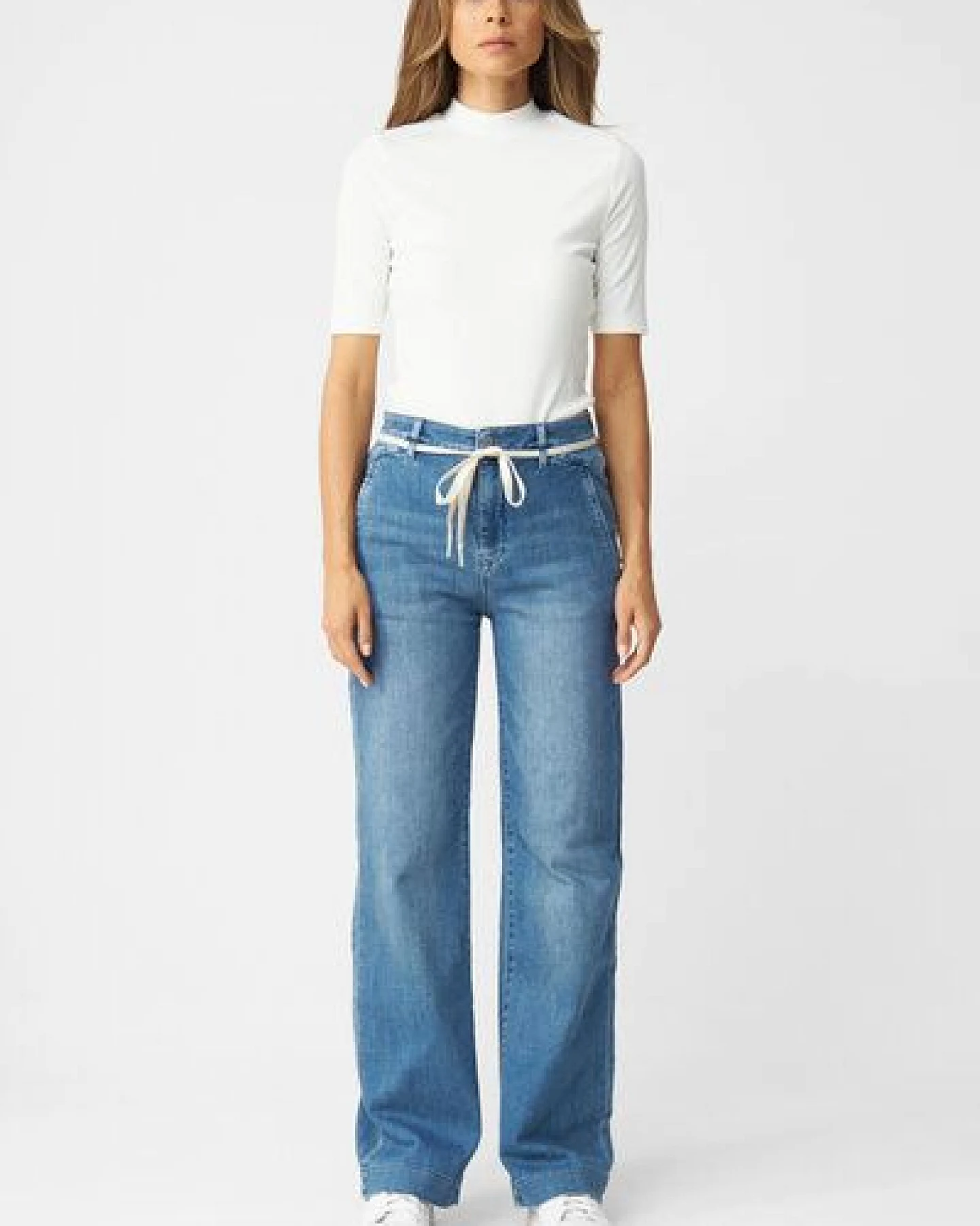 Damen Jeans DEW Flared High Waist French Pocket DAWN Bio-Baumwolle – Ansicht 2