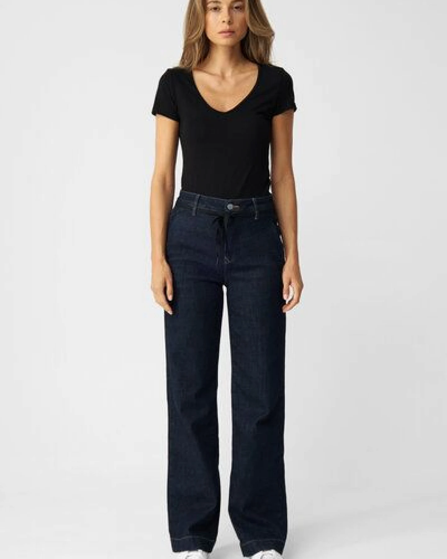 Damen Jeans DEW Flared High Waist French Pocket DAWN Bio-Baumwolle – Ansicht 2