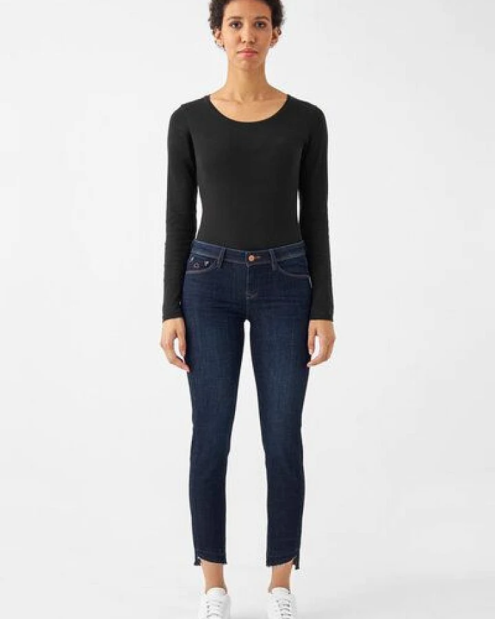 Damen Jeans MID SUN Slim Design Details DAWN Bio-Baumwolle