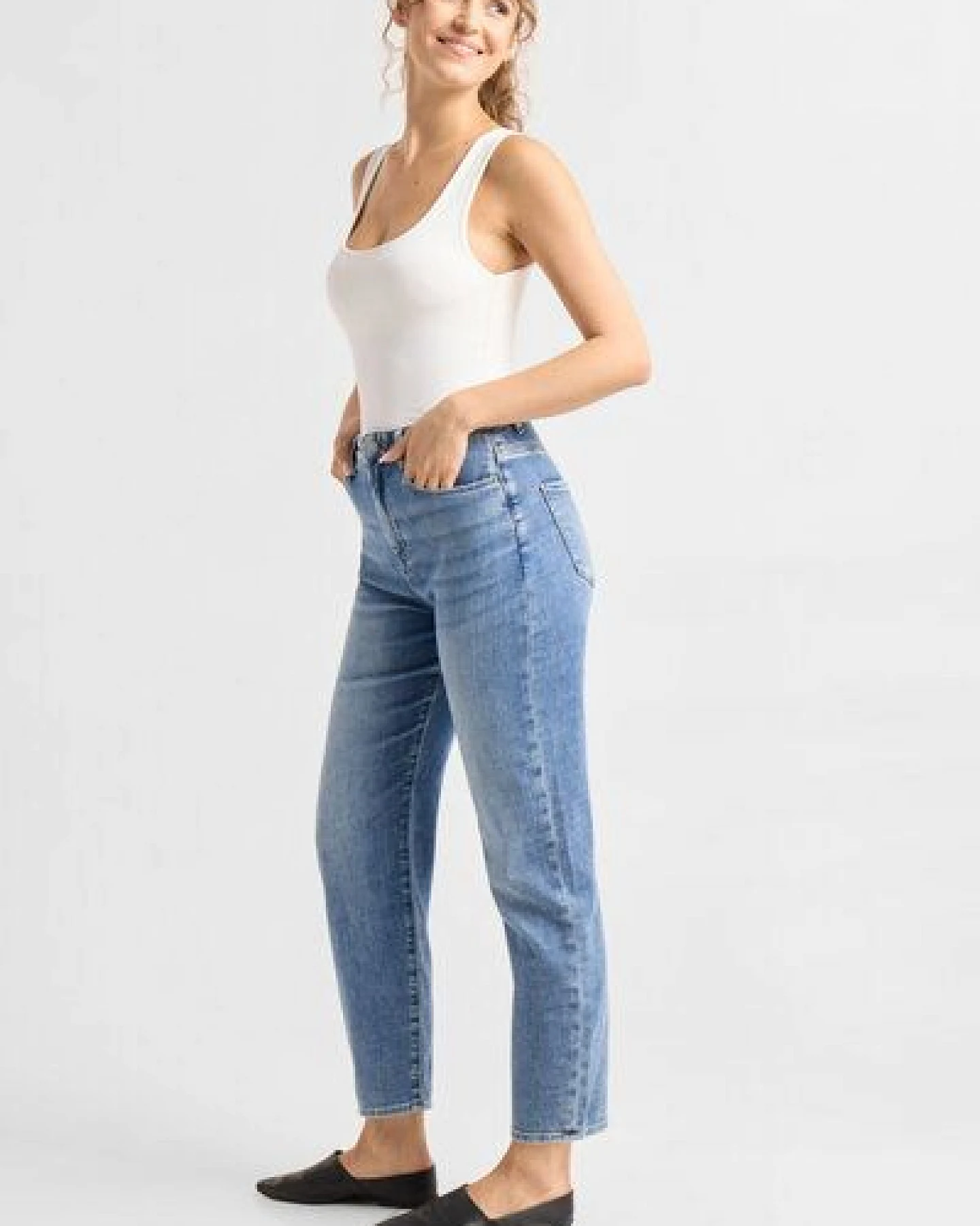 Damen Jeans STARDUST High Waist O-Shape DAWN Bio-Baumwolle – Ansicht 2