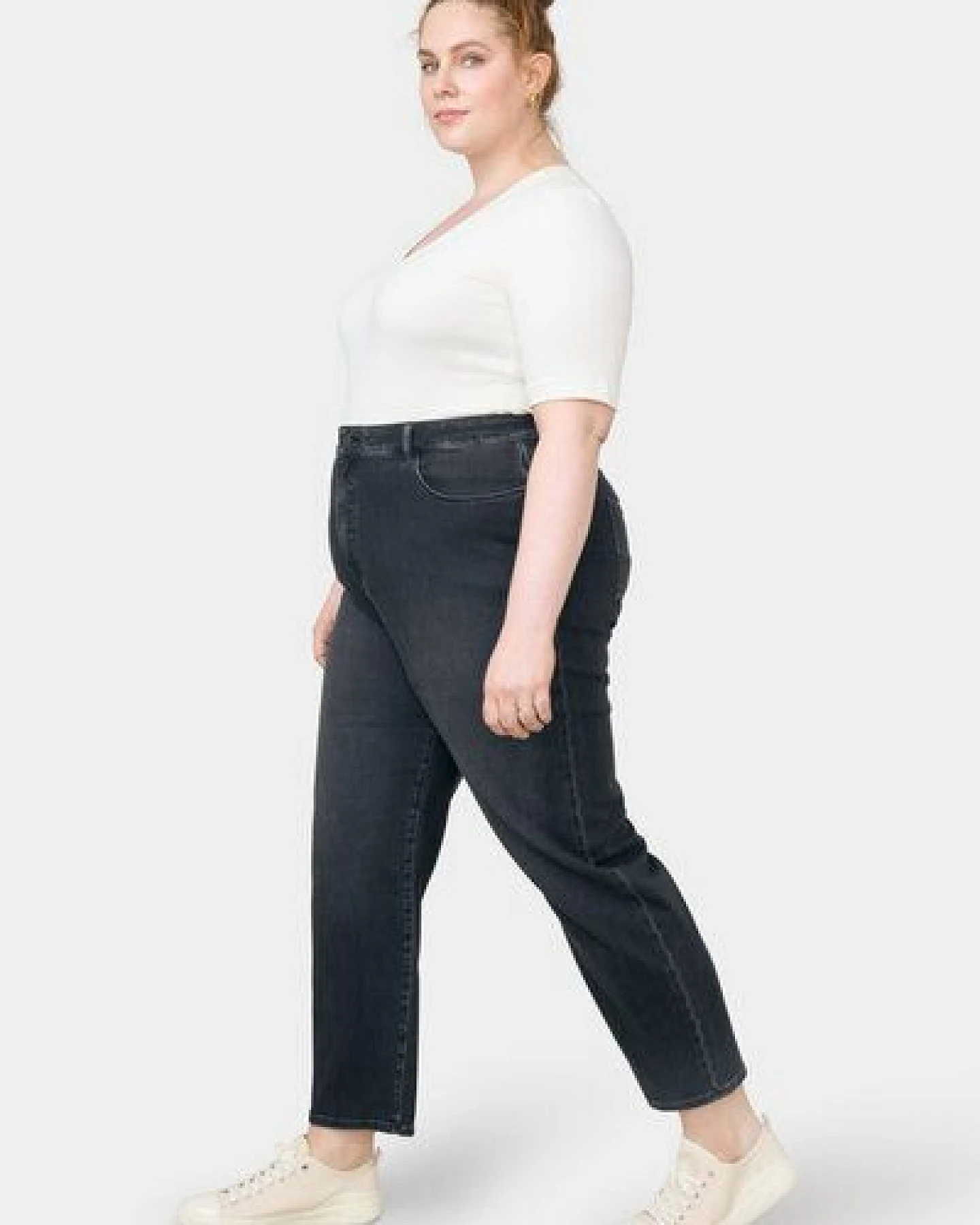 Damen Jeans STARDUST High Waist O-Shape DAWN Bio-Baumwolle Curvy – Ansicht 3