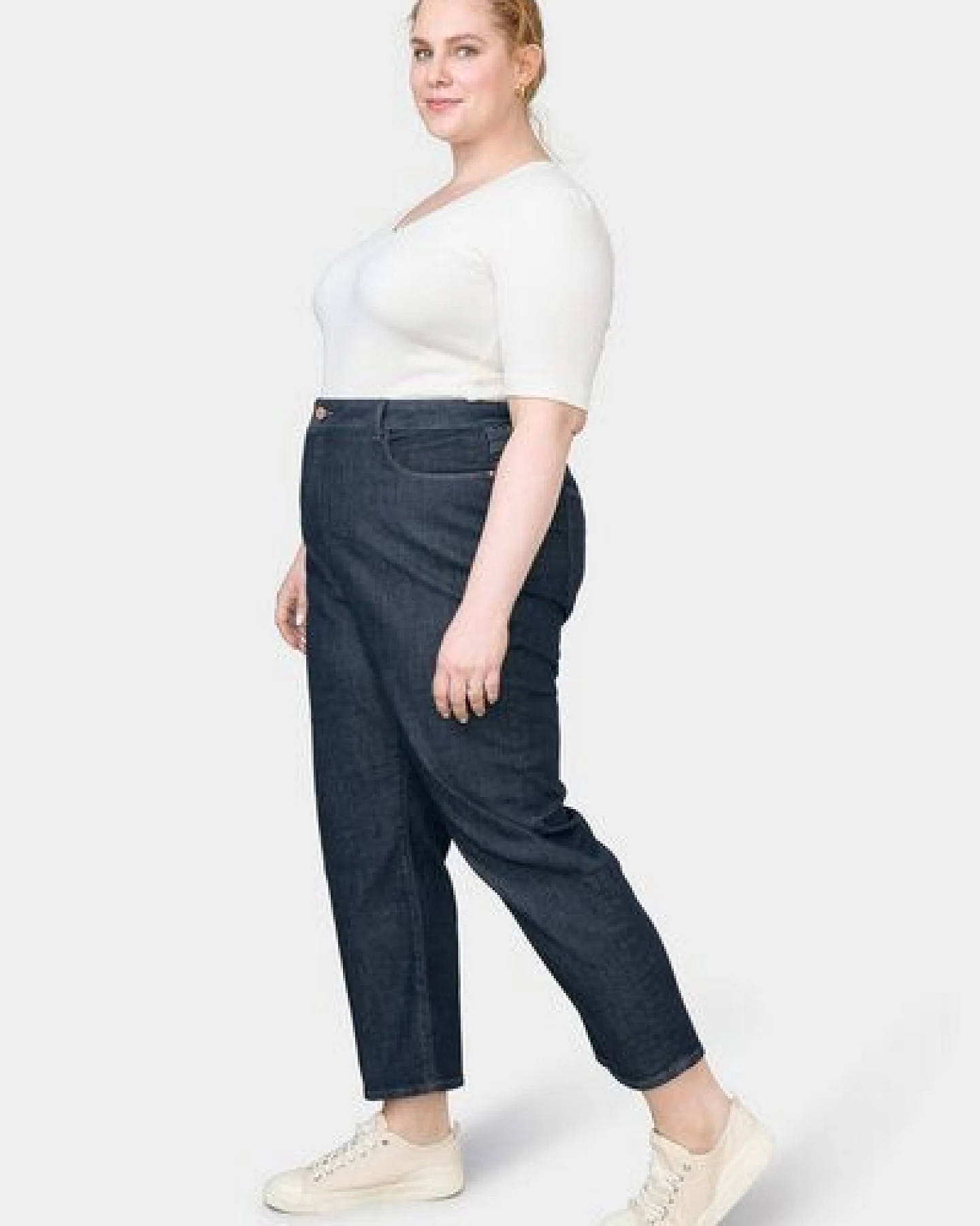 Damen Jeans STARDUST High Waist O-Shape DAWN Bio-Baumwolle Curvy – Ansicht 3