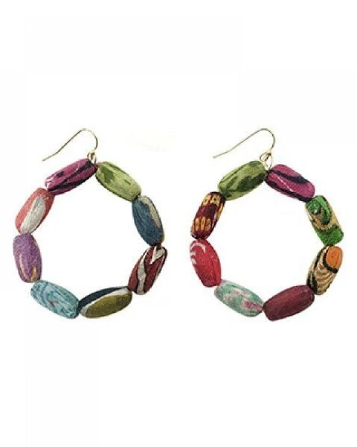 Worldfinds Kantha Ohrringe Kai Hoops