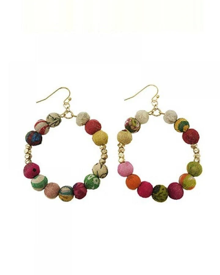 Worldfinds Kantha Ohrringe Timeless Hoops