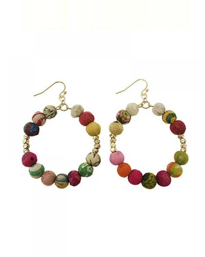 Worldfinds Kantha Ohrringe Timeless Hoops