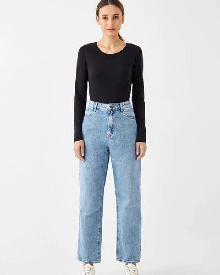 Damen Jeans Wide Straight Non-Stretch DAWN Bio-Baumwolle