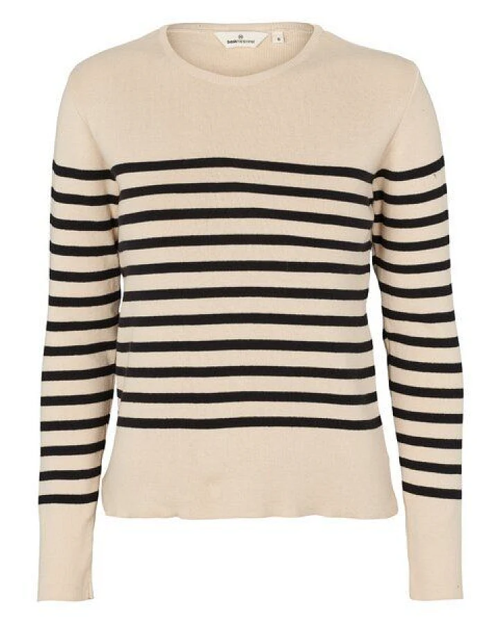 Basic Apparel Gestreiftes Langarmshirt aus Bio-Baumwolle