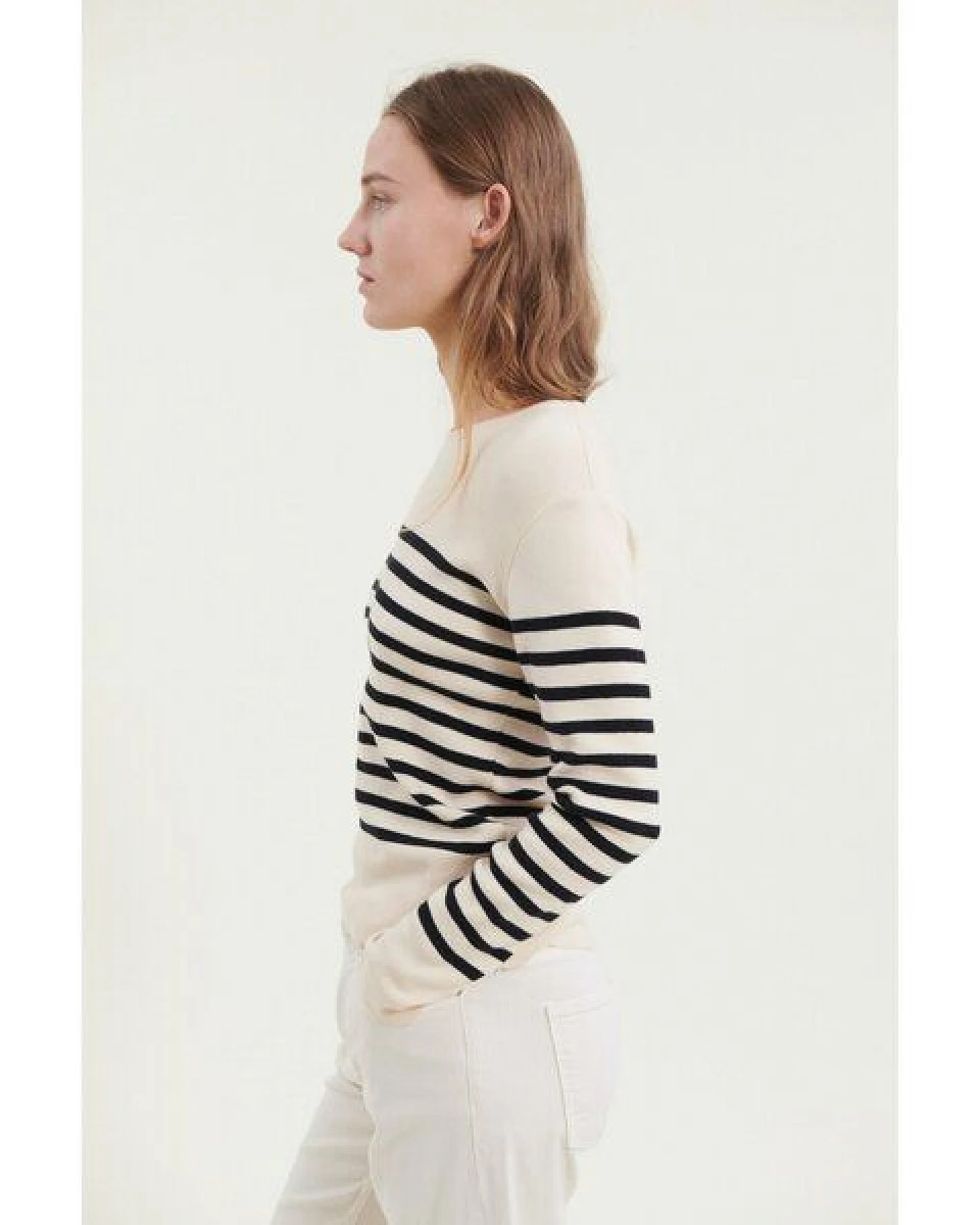 Basic Apparel Gestreiftes Langarmshirt aus Bio-Baumwolle – Ansicht 3