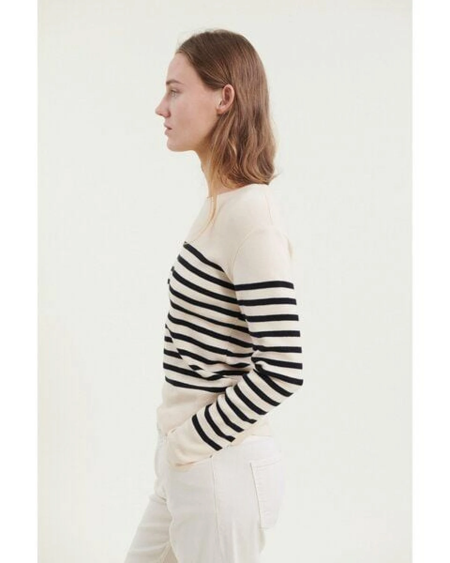 Basic Apparel Gestreiftes Langarmshirt aus Bio-Baumwolle – Ansicht 3