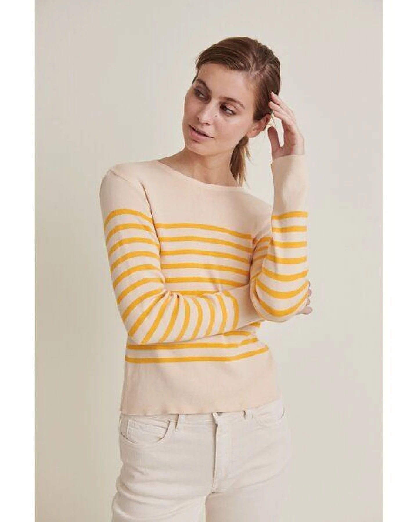 Basic Apparel Gestreiftes Langarmshirt aus Bio-Baumwolle – Ansicht 2