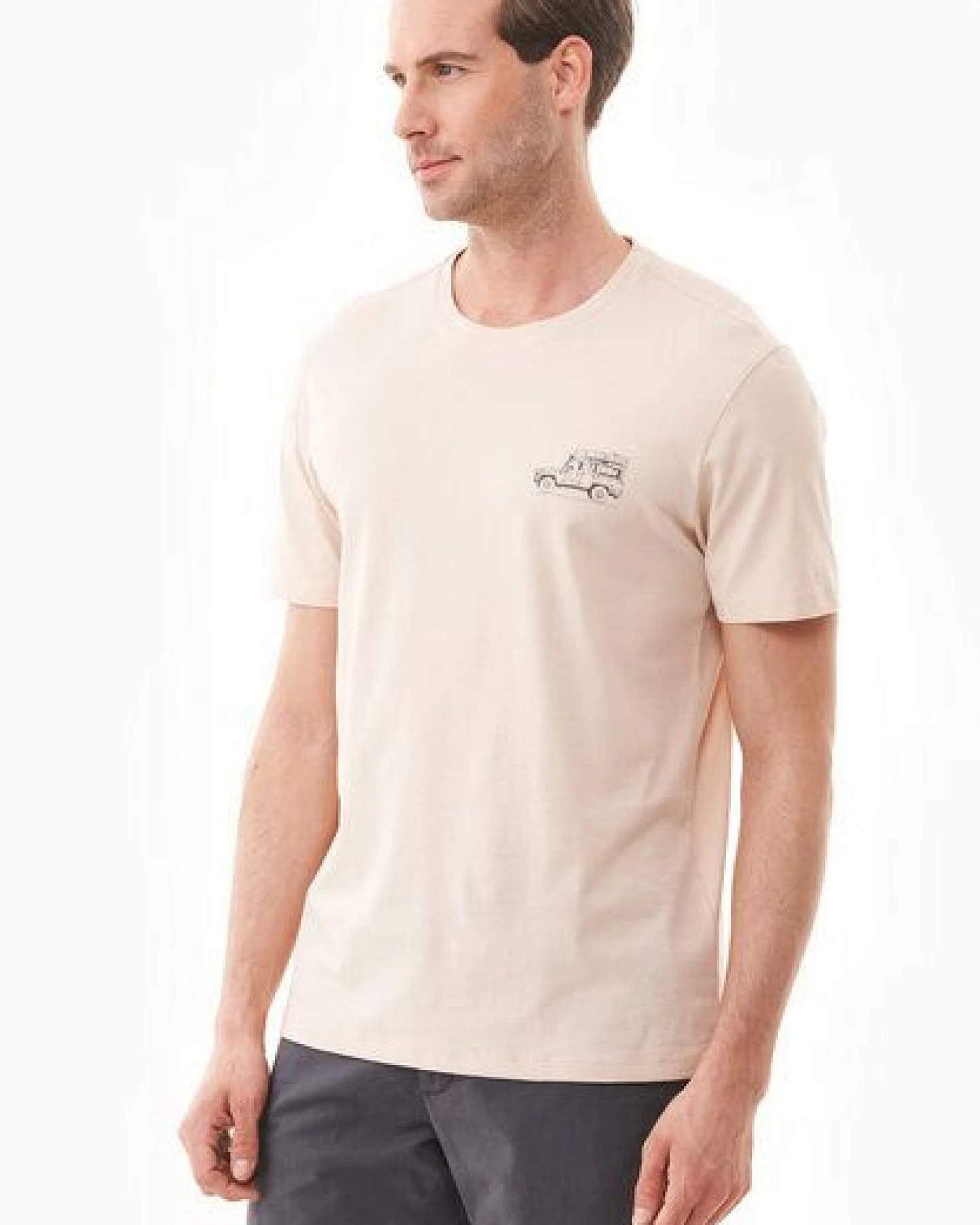 ORGANICATION T-Shirt aus Bio-Baumwolle mit Wagen-Print – Ansicht 3