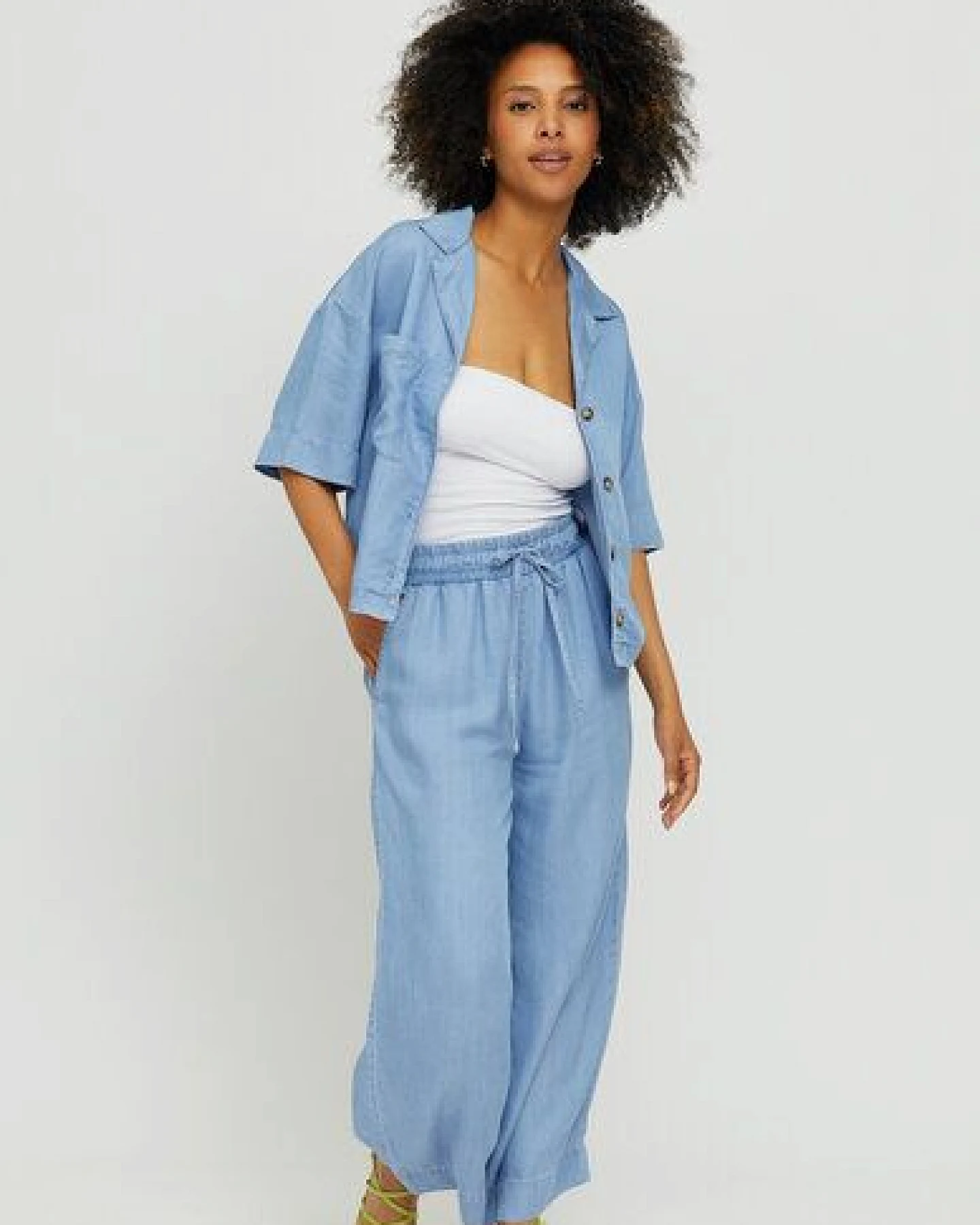 Mazine Culotte - Chilly Denim Pants - aus Lyocell – Ansicht 2