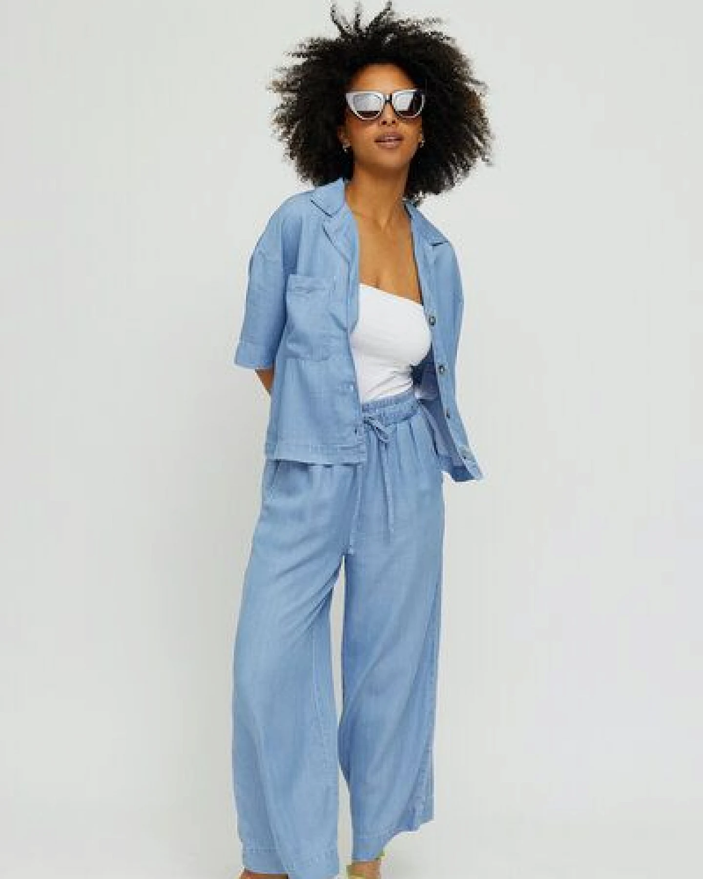 Mazine Culotte - Chilly Denim Pants - aus Lyocell – Ansicht 3