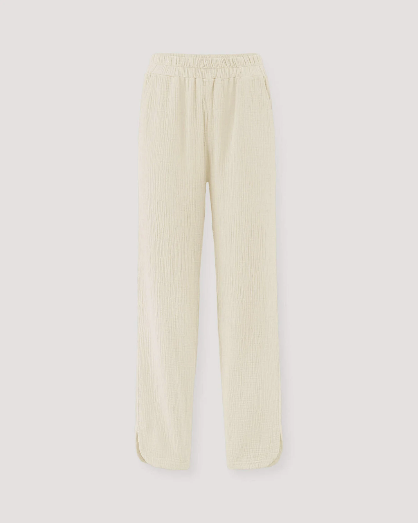 hessnatur Damen Musselin Schlafhose Regular PURE COMFORT aus Bio-Baumwolle - natur - Größe 44 – Ansicht 4