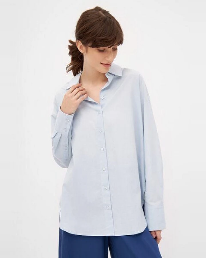 Givn Berlin Bluse GBCOSIMA aus Bio-Baumwolle - Light Blue