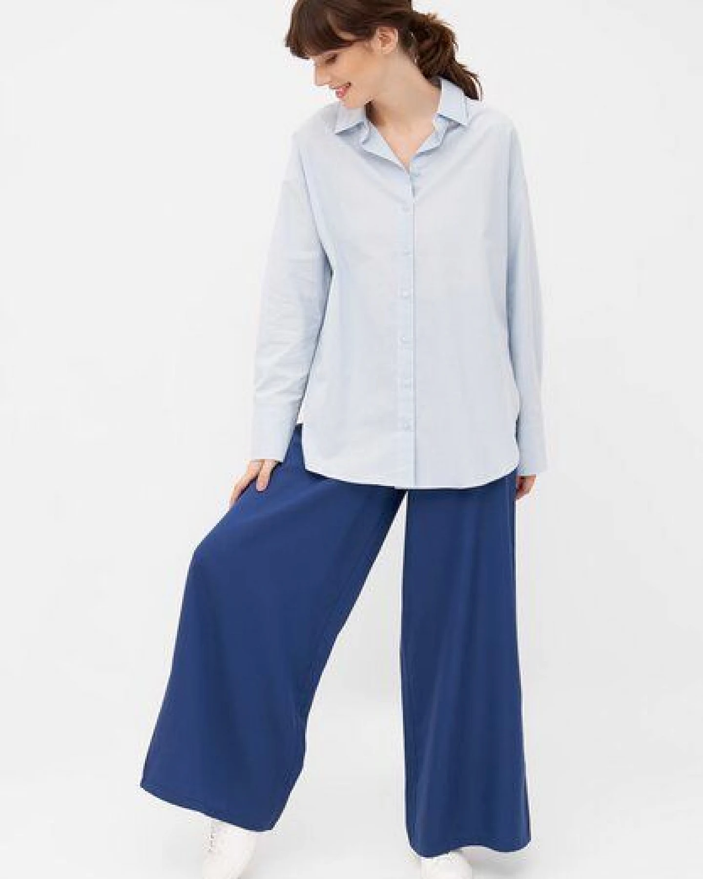 Givn Berlin Bluse GBCOSIMA aus Bio-Baumwolle - Light Blue – Ansicht 2
