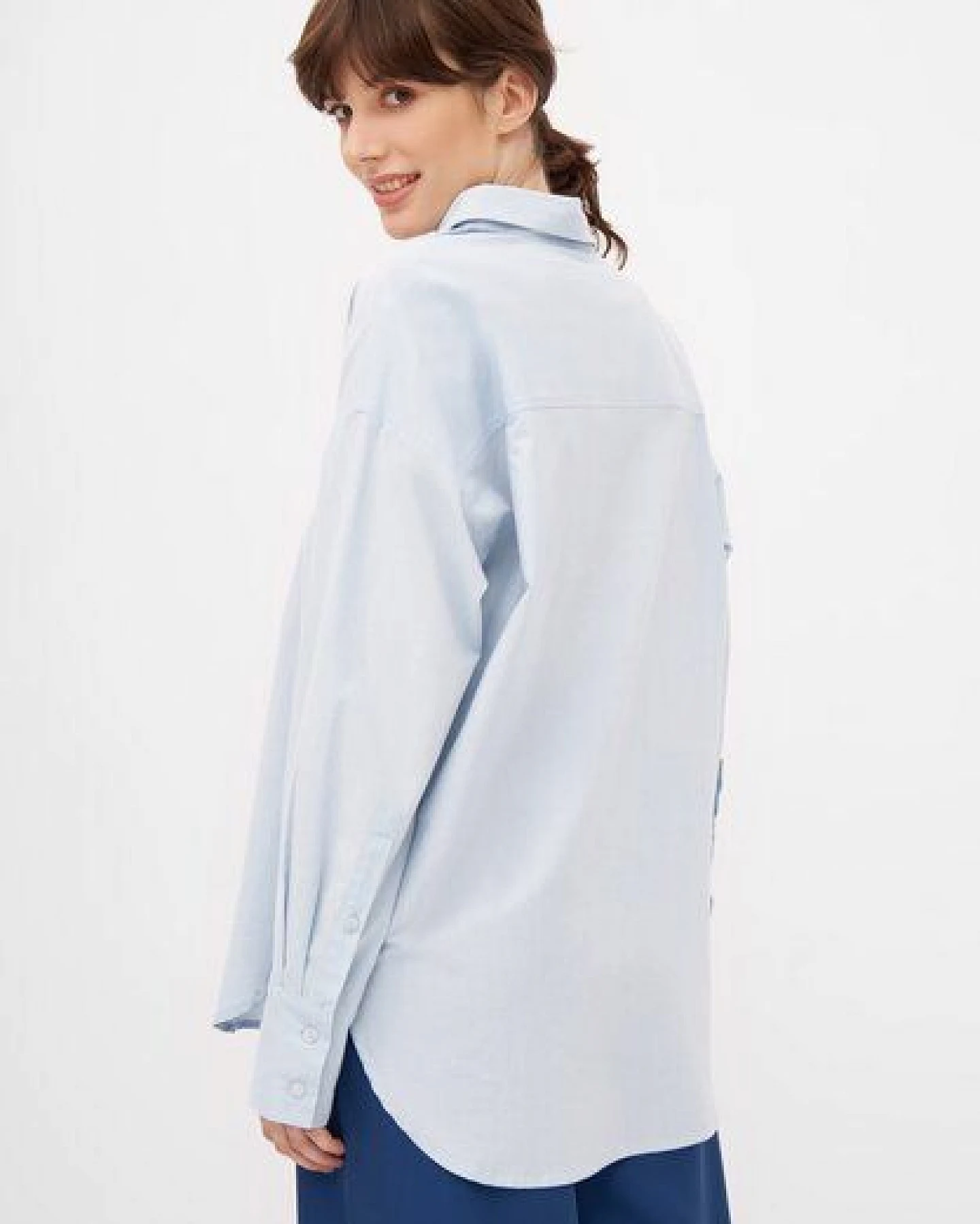 Givn Berlin Bluse GBCOSIMA aus Bio-Baumwolle - Light Blue – Ansicht 3