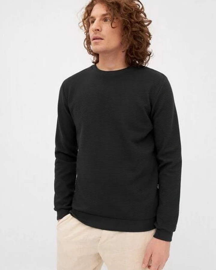 Givn Berlin Sweater CANTON aus Bio-Baumwolle - Black (Rib)