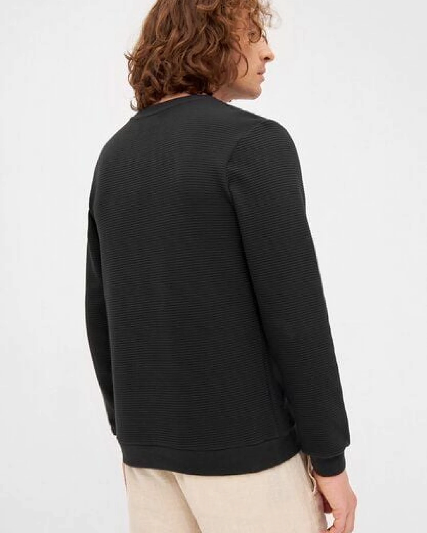 Givn Berlin Sweater CANTON aus Bio-Baumwolle - Black (Rib) – Ansicht 3