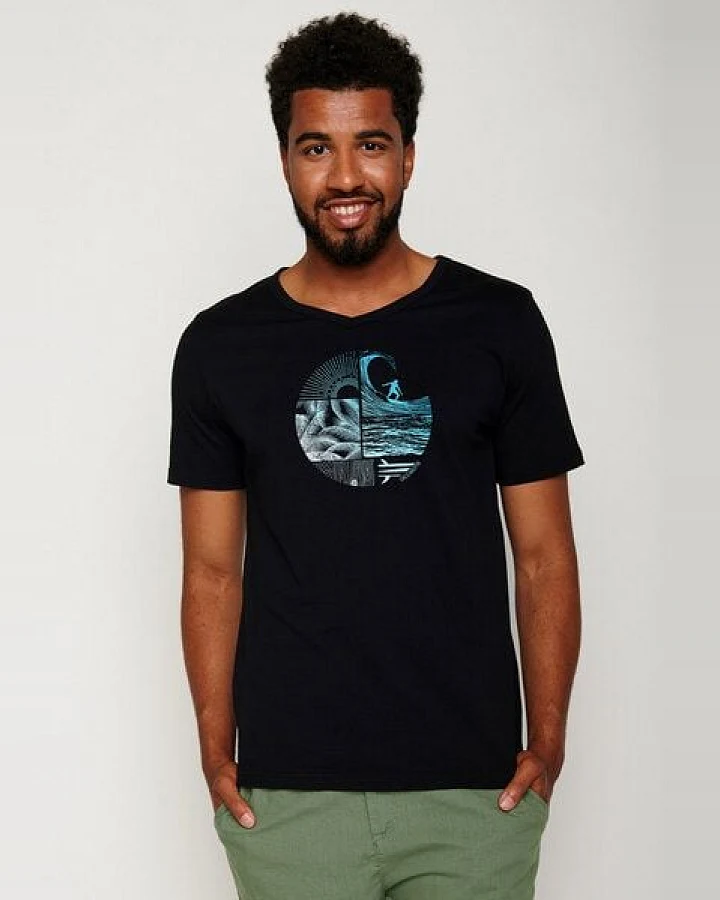 GREENBOMB Nature Waves Circle Peak - T-Shirt für Herren