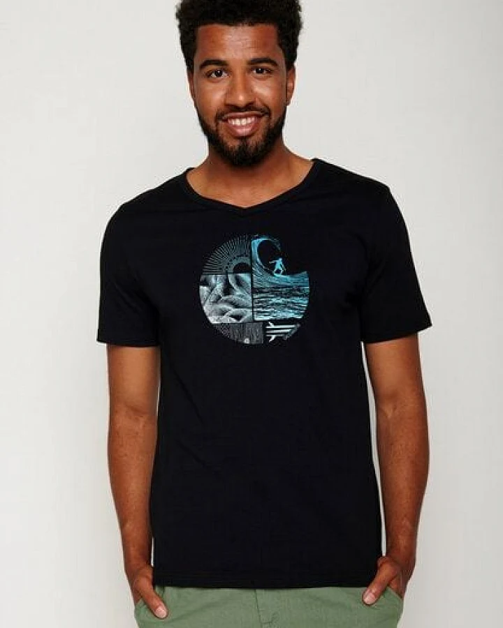 GREENBOMB Nature Waves Circle Peak - T-Shirt für Herren