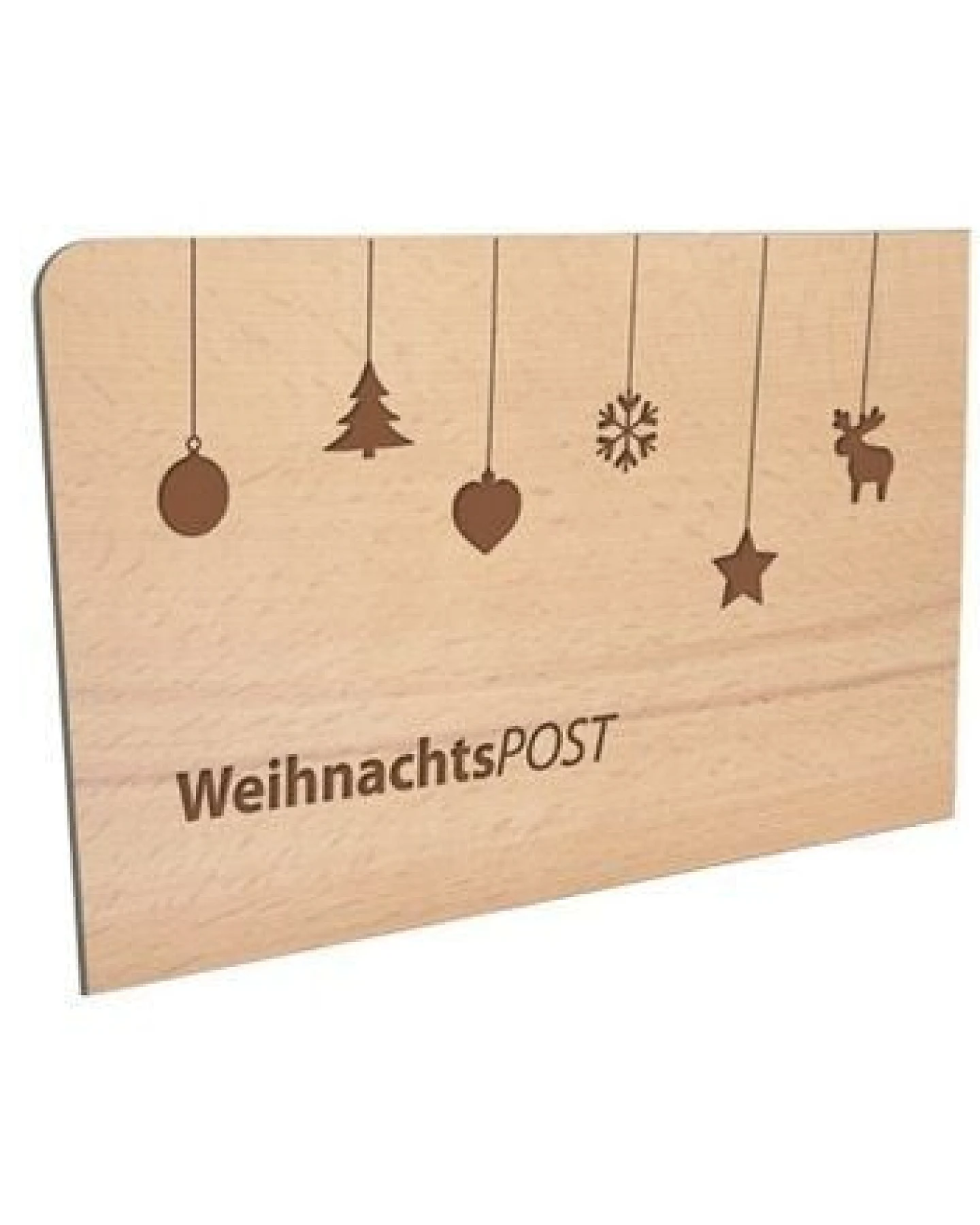 holzpost Weihnachtspostkarte aus Holz – Ansicht 4