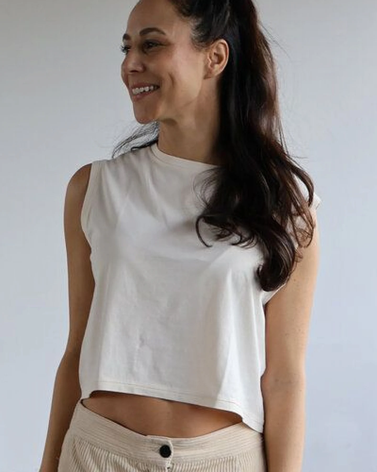 Kultgut Biofair- Vegan Vintagelook CropTop - 100% Biobaumwolle – Ansicht 3