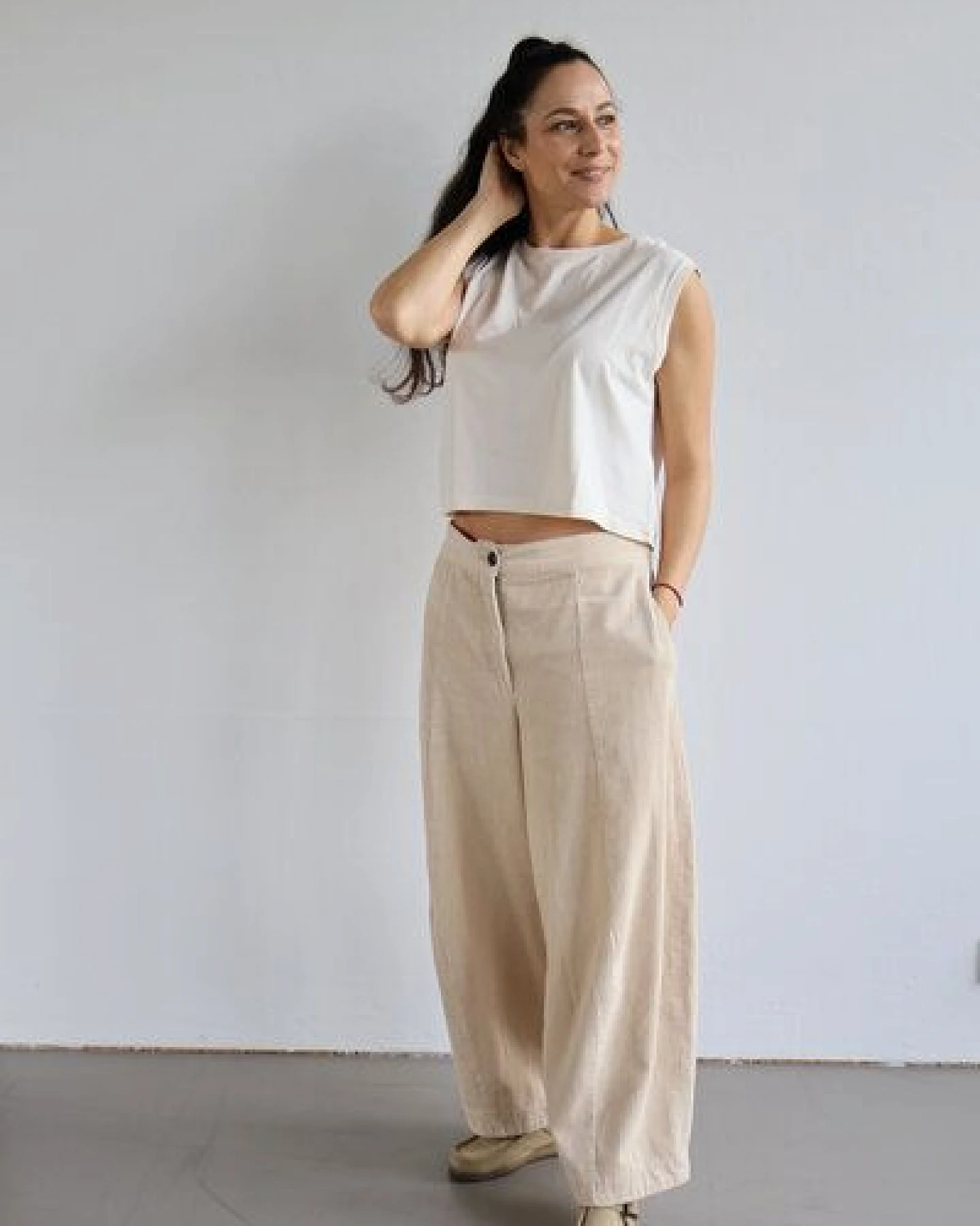 Kultgut Biofair- Vegan Vintagelook CropTop - 100% Biobaumwolle – Ansicht 2