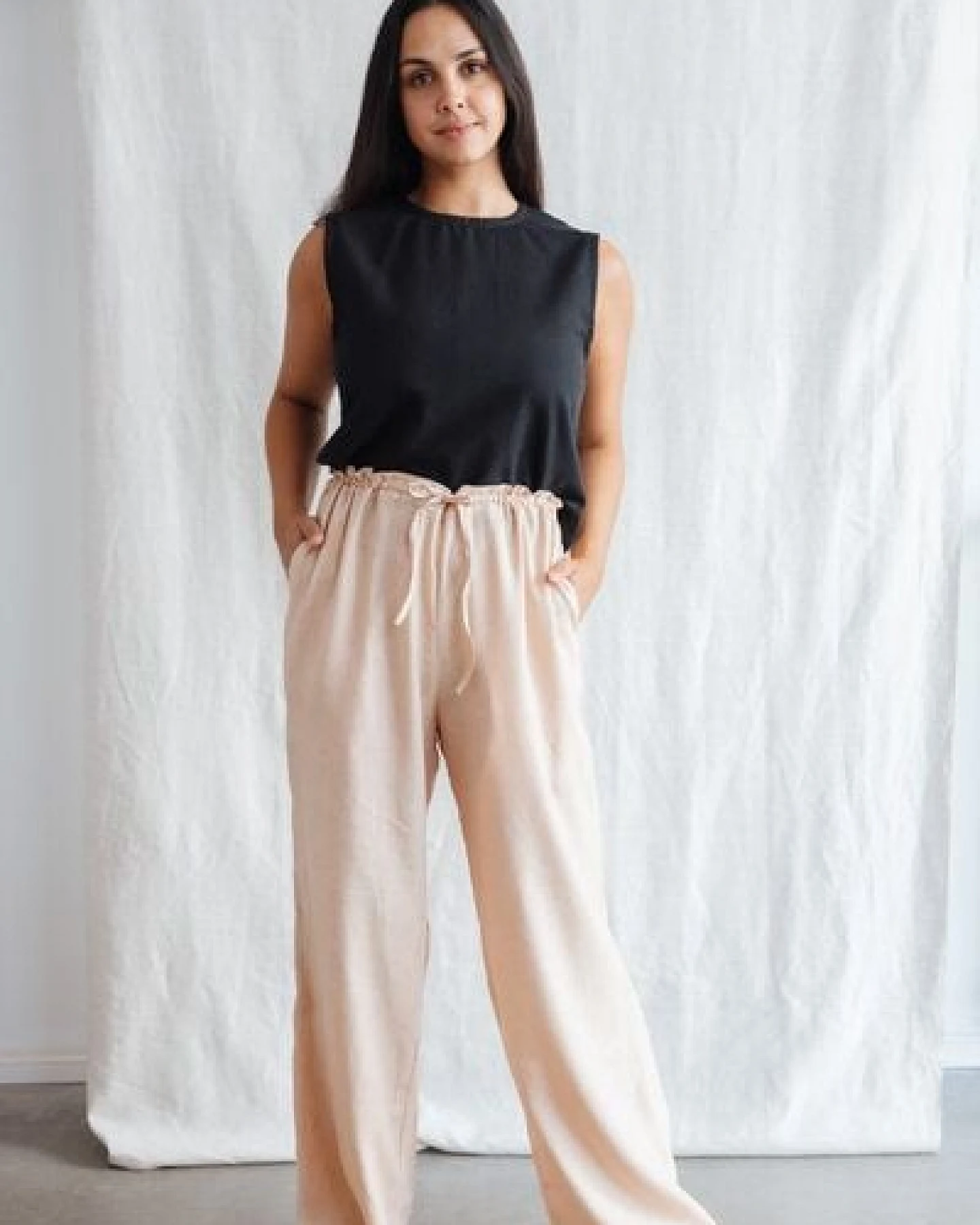 Jyoti - Fair Works Hanf/Tencel Top Arman Schwarz – Ansicht 3
