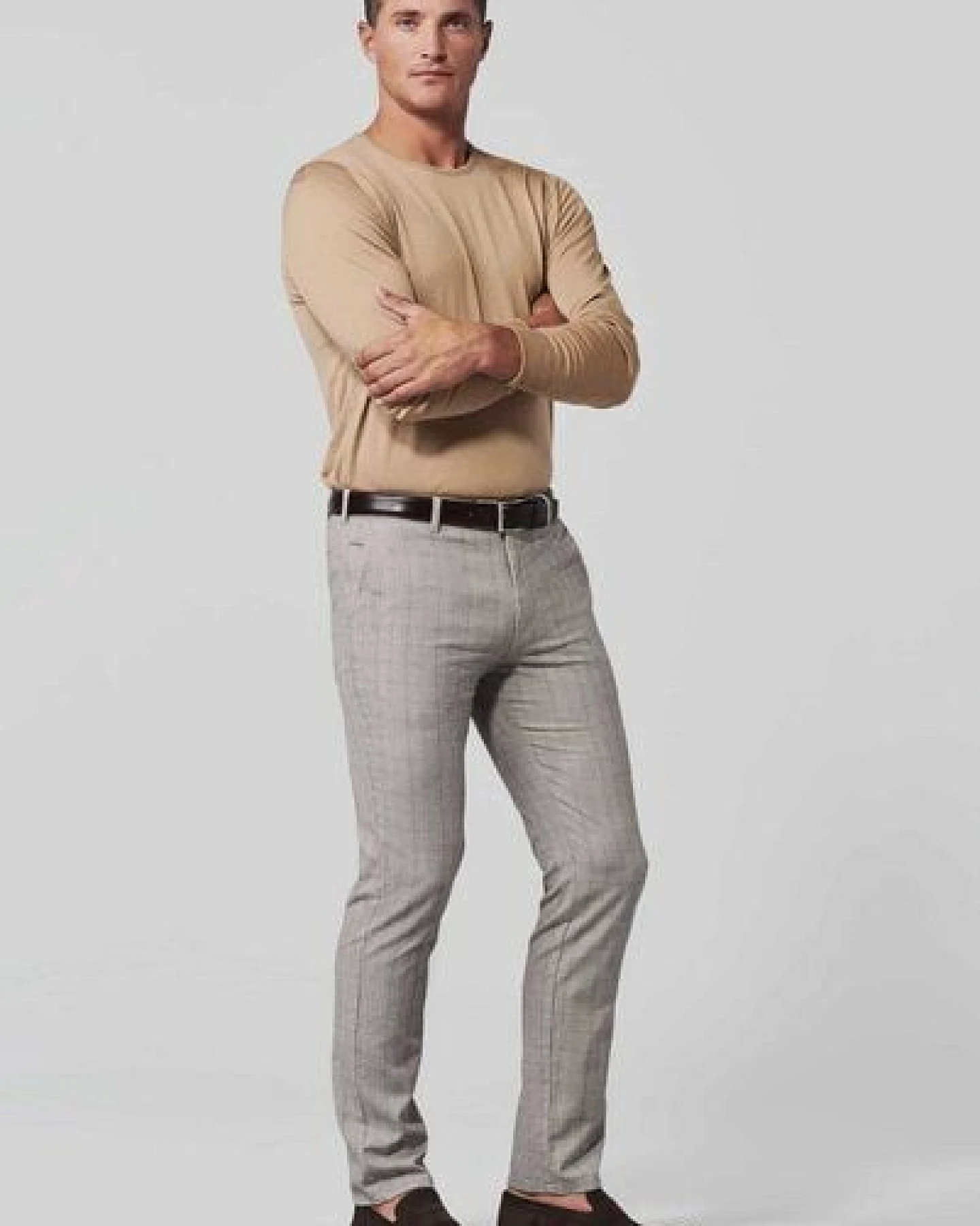 MEYER BAUMWOLLE-CHECK-CHINO – Ansicht 2