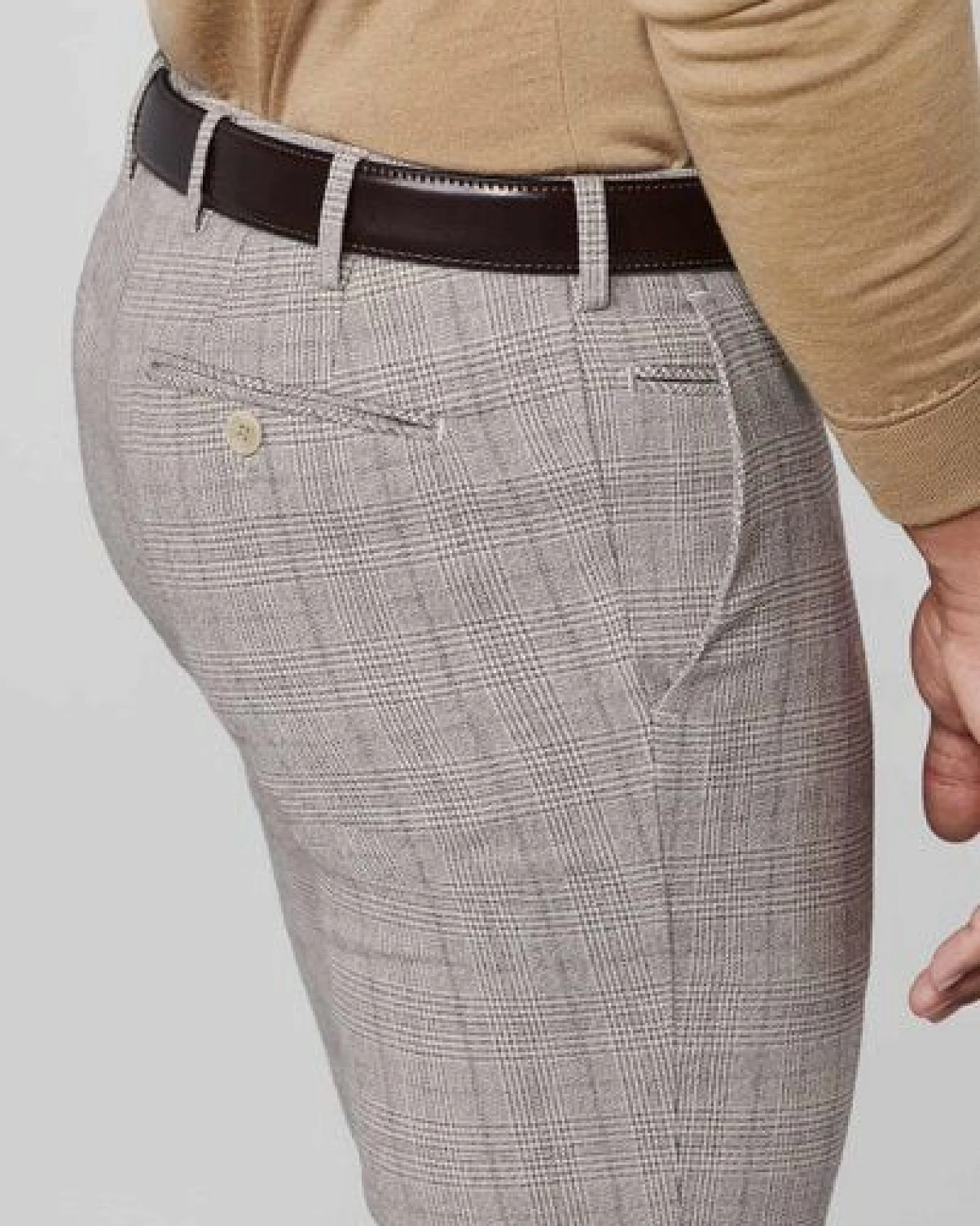 MEYER BAUMWOLLE-CHECK-CHINO – Ansicht 4