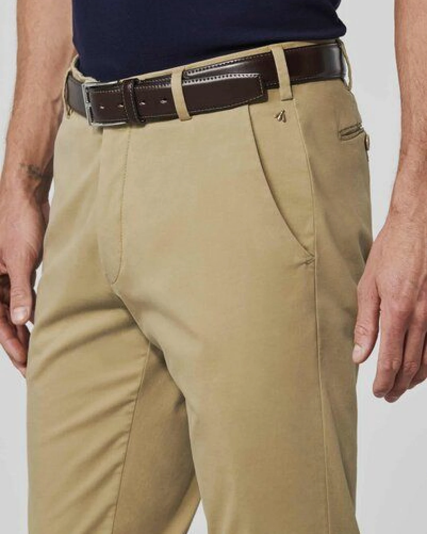 MEYER Baumwolle-Seide-Super-Stretch Chino – Ansicht 4