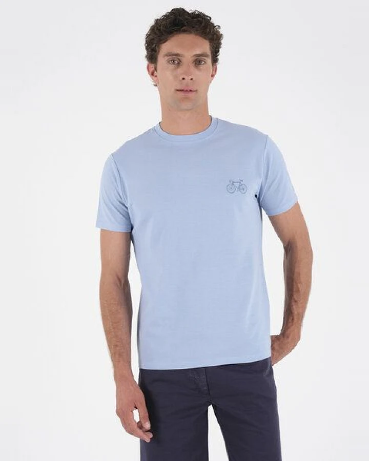 ORGANICATION T-Shirt aus Bio-Baumwoll-Piqué mit Print
