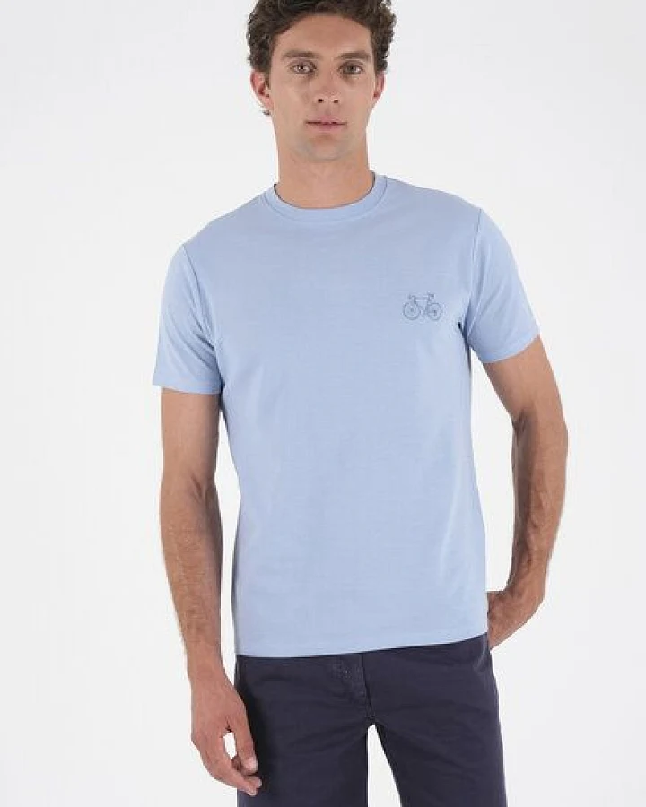 ORGANICATION T-Shirt aus Bio-Baumwoll-Piqué mit Print