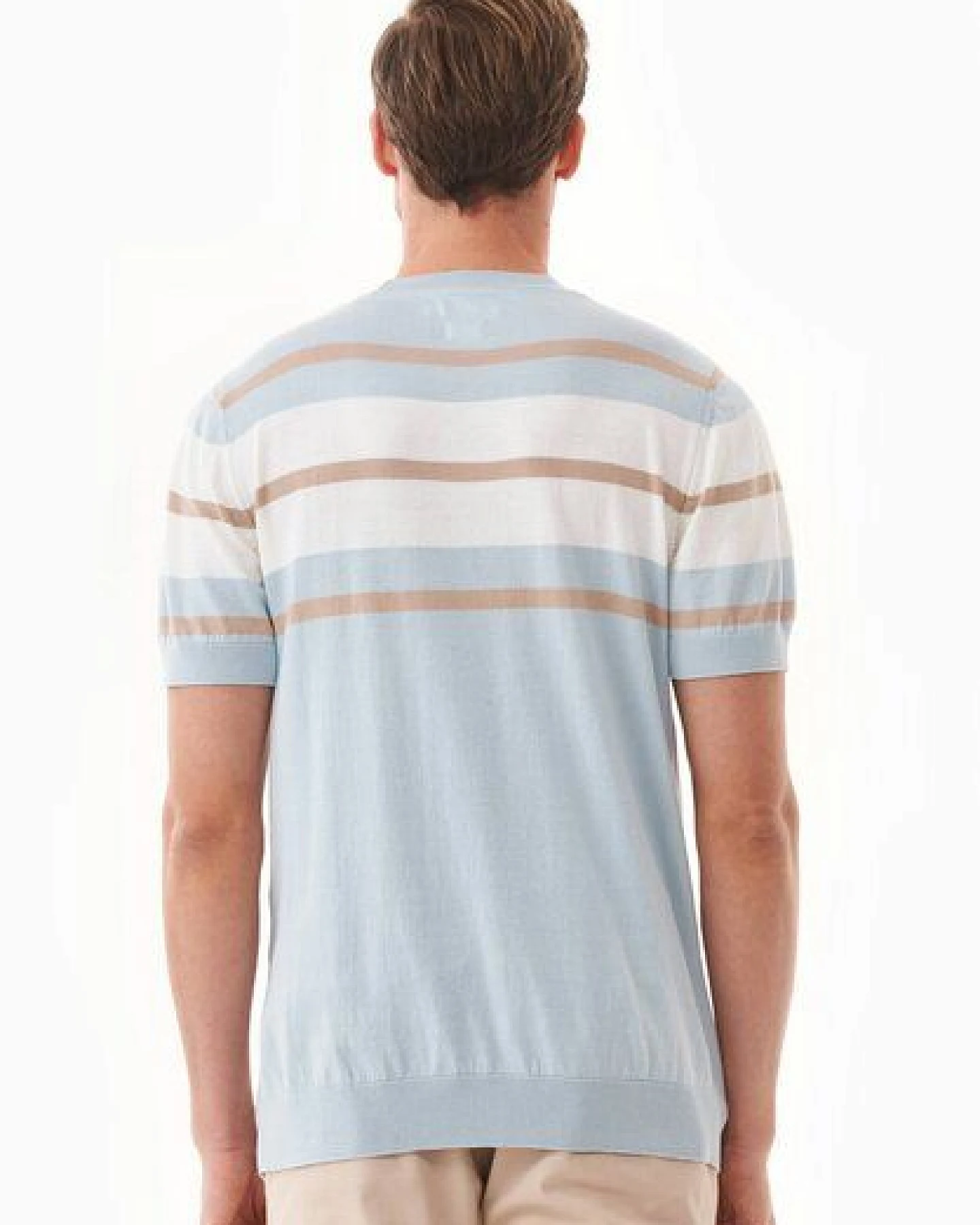 ORGANICATION Feinstrick-T-Shirt aus Bio-Baumwolle mit Streifen – Ansicht 4