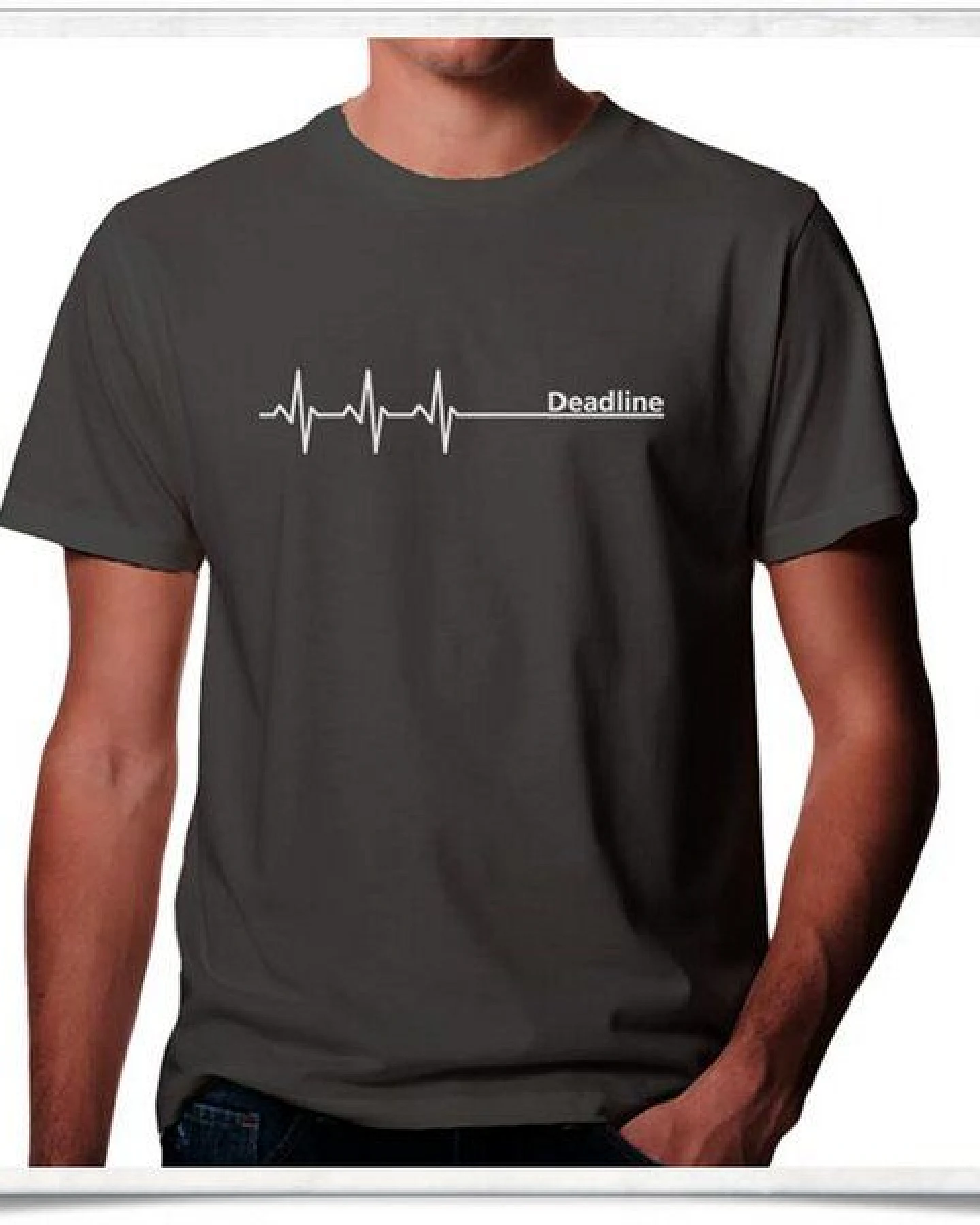 Picopoc Deadline ;) / Grau / T-Shirt – Ansicht 3