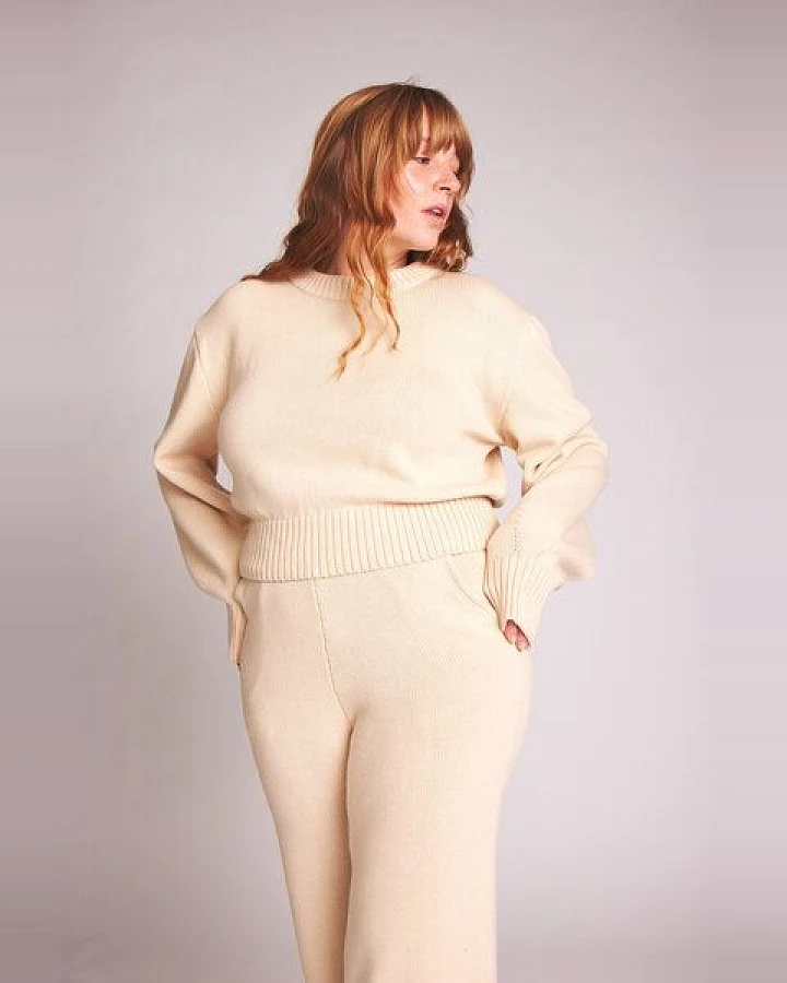 Baìge the Label cropped Strickpullover Cara aus Bio-Baumwolle