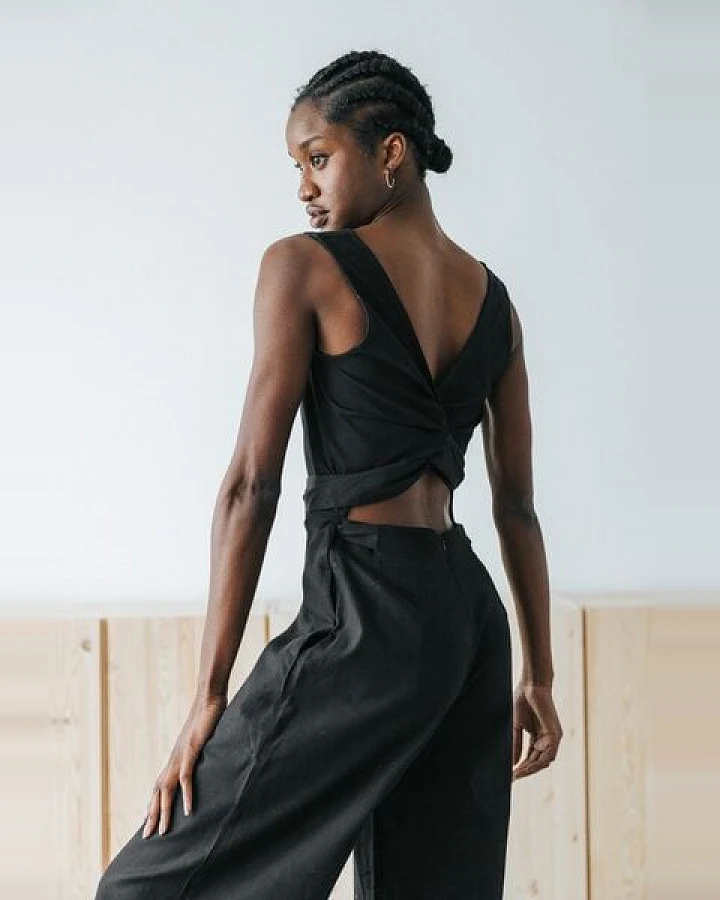 Jyoti - Fair Works Hanf/ Tencel Jumpsuit Anusha Schwarz