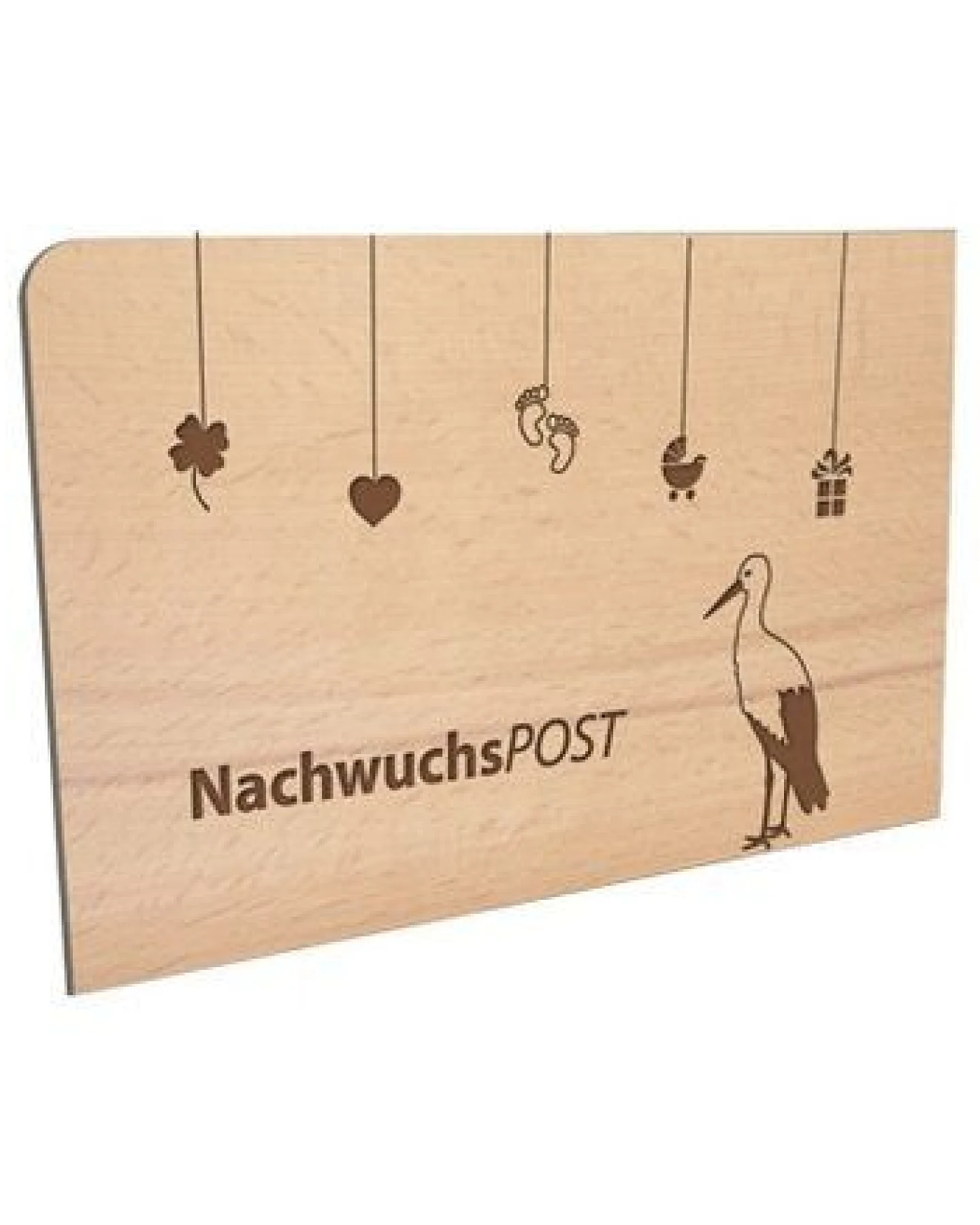 holzpost Nachwuchspost Postkarte aus Holz – Ansicht 2
