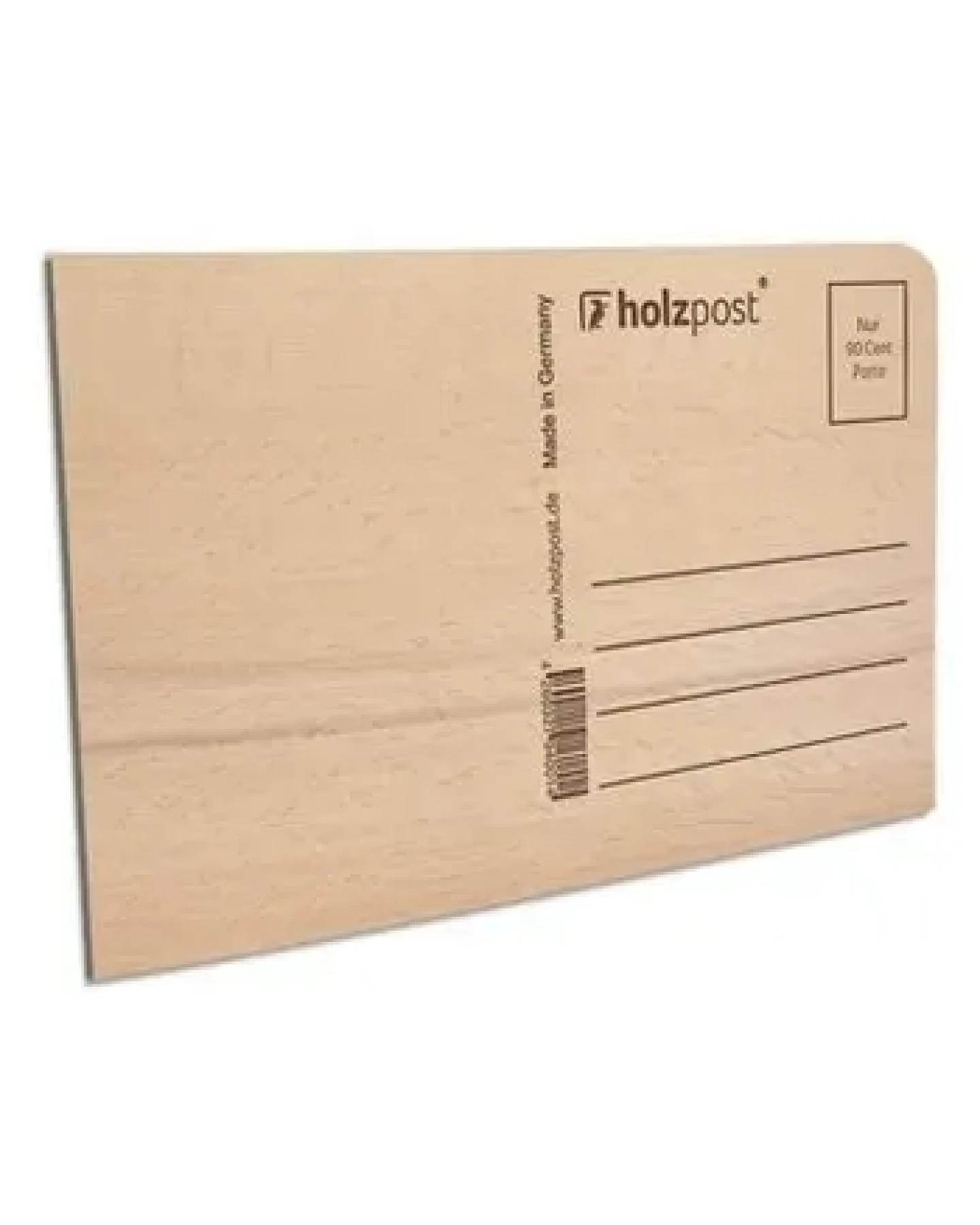 Holzpost Karte "NachwuchsPOST" aus Buchenholz – Ansicht 2