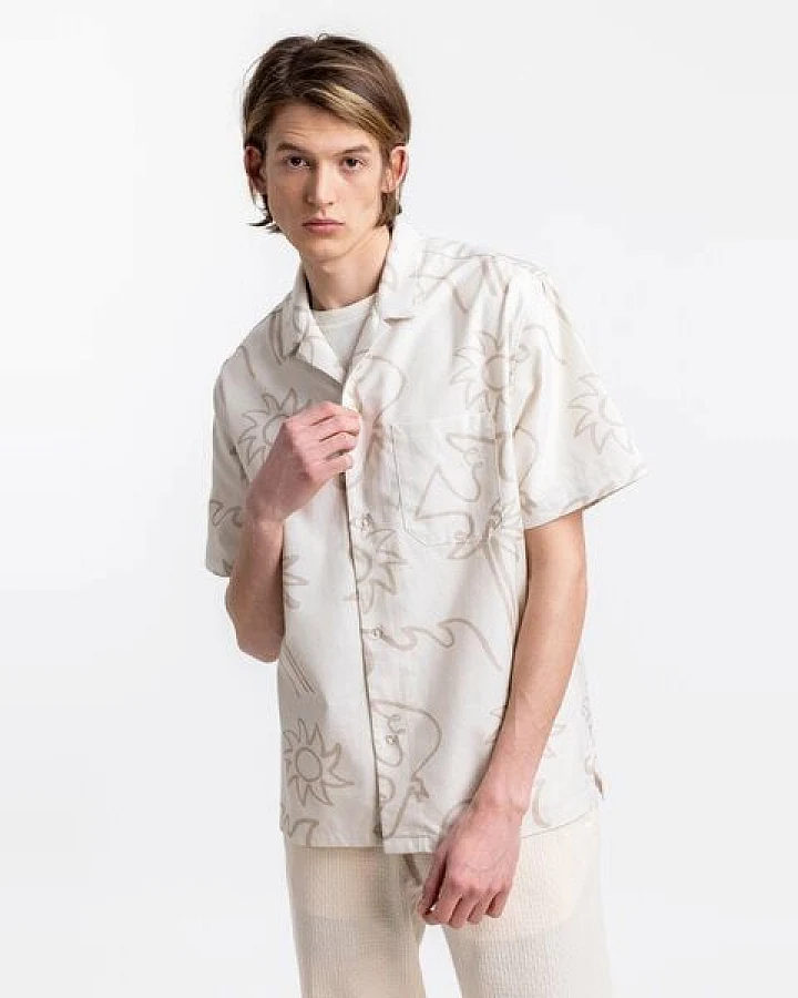 Rotholz Beachside Bowling Hemd Off-White