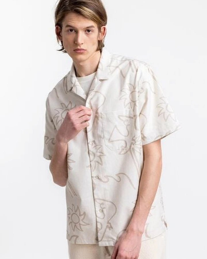 Rotholz Beachside Bowling Hemd Off-White