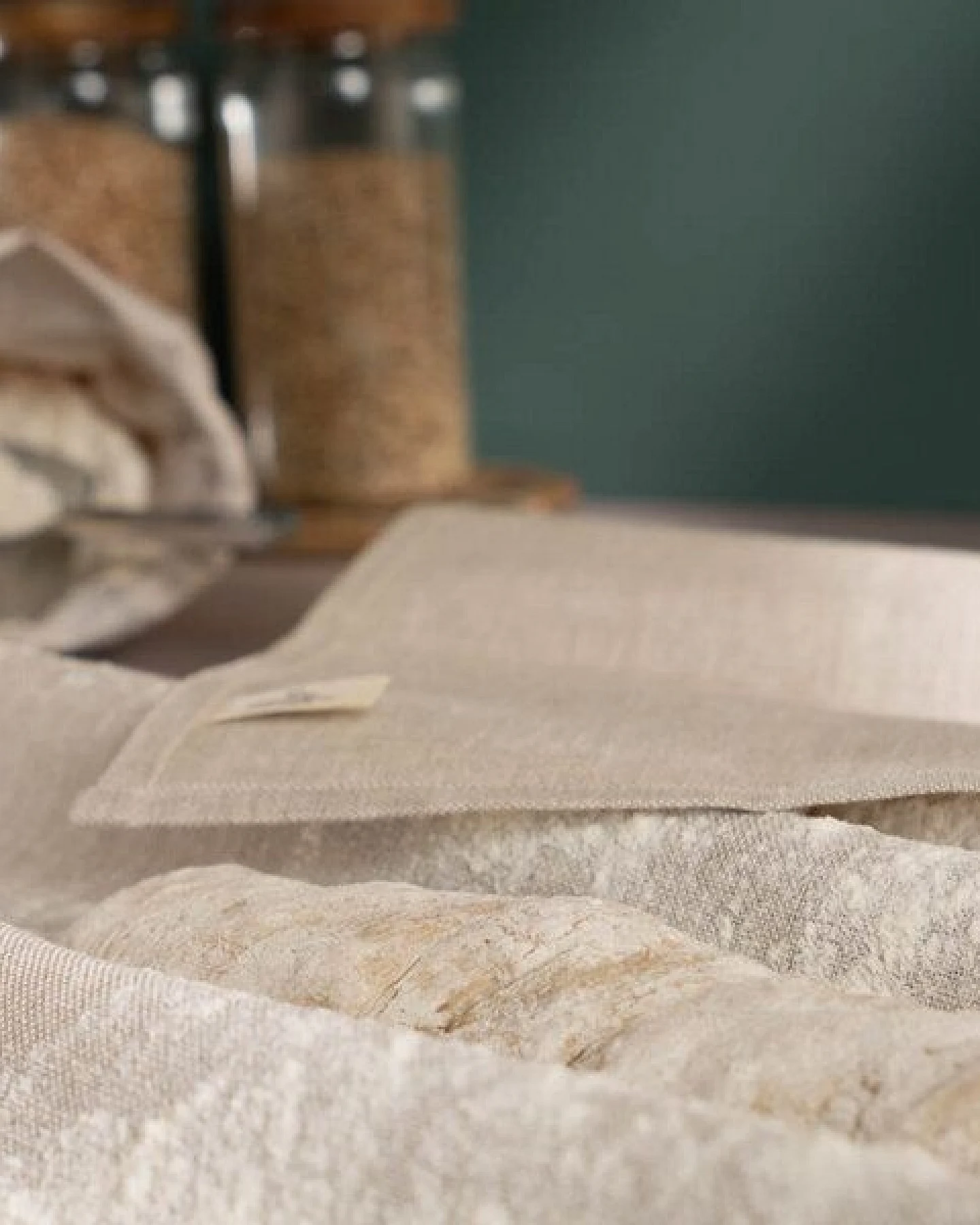 nahtur-design Bäckertuch, Teigtuch aus 100% Leinen, naturbelassen – Ansicht 3